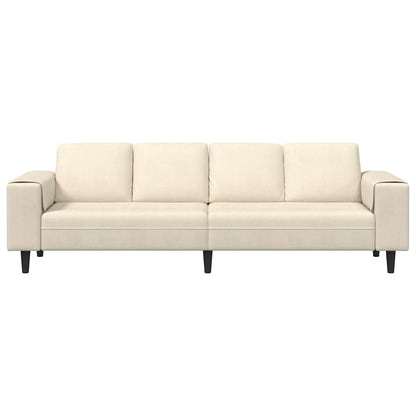 Divano Crema 250 x 77 x 76 cm Tessuto in Cords | homemem39