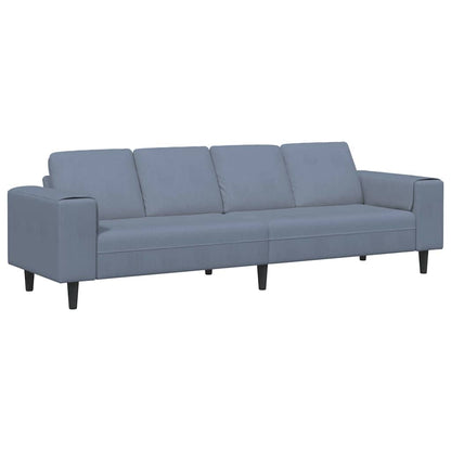 Divano Blu 250 x 77 x 76 cm Tessuto in Cords | homemem39