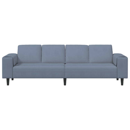 Divano Blu 250 x 77 x 76 cm Tessuto in Cords | homemem39
