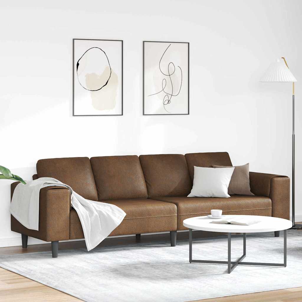 Divano per Soggiorno Marrone 250 x 77 x 76 cm | homemem39
