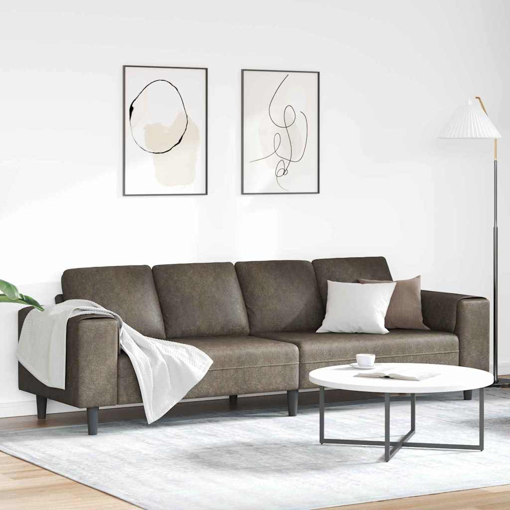 Divano per Soggiorno Grigio scuro 250 x 77 x 76 cm | homemem39