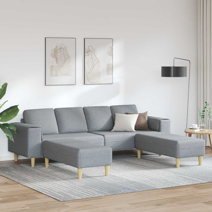 Divano per Soggiorno 3 pcs Grigio chiaro Poliestere | homemem39