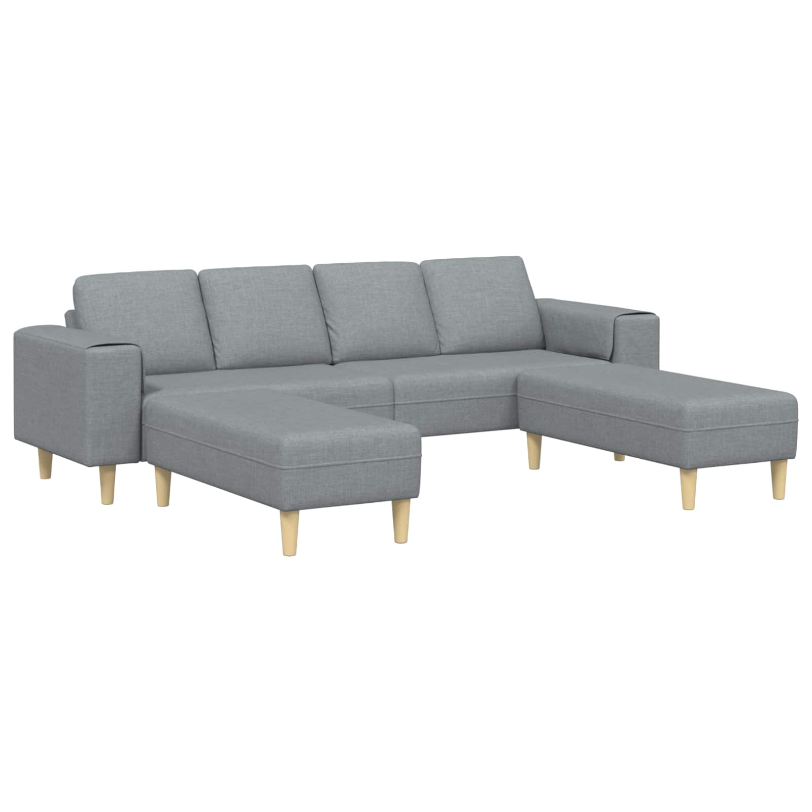 Divano per Soggiorno 3 pcs Grigio chiaro Poliestere | homemem39