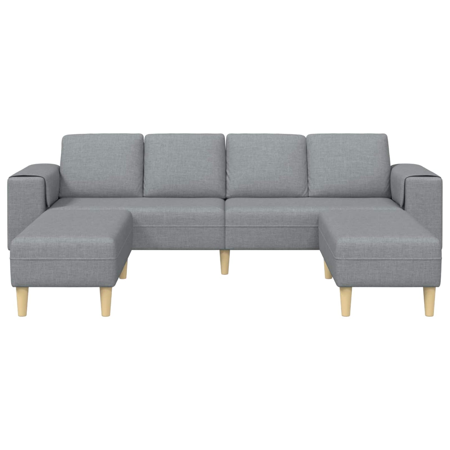 Divano per Soggiorno 3 pcs Grigio chiaro Poliestere | homemem39
