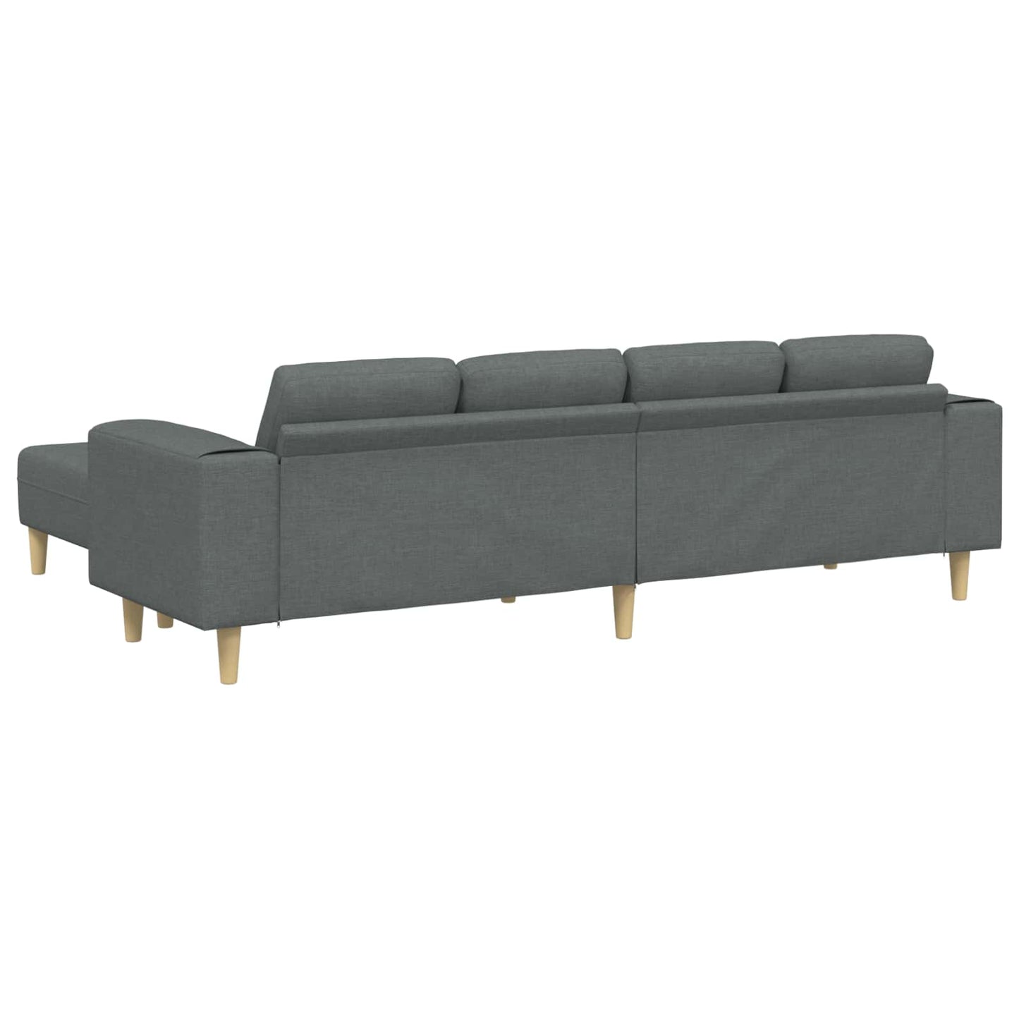 Divano per Soggiorno 3 pcs Grigio scuro Poliestere