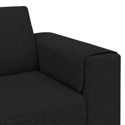 Divano per Soggiorno 3 pcs Nero Poliestere | homemem39