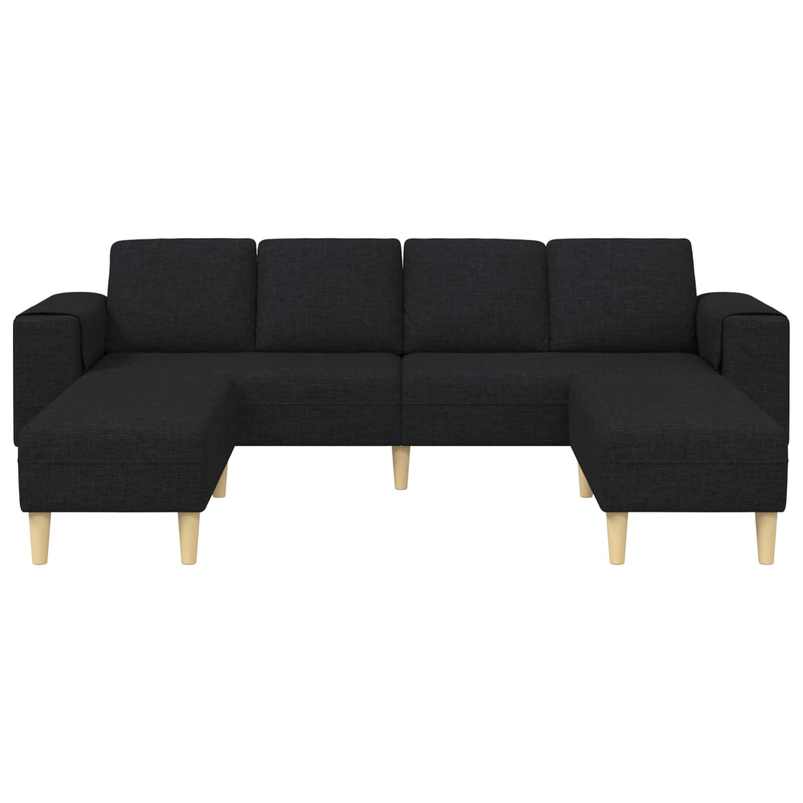 Divano per Soggiorno 3 pcs Nero Poliestere | homemem39