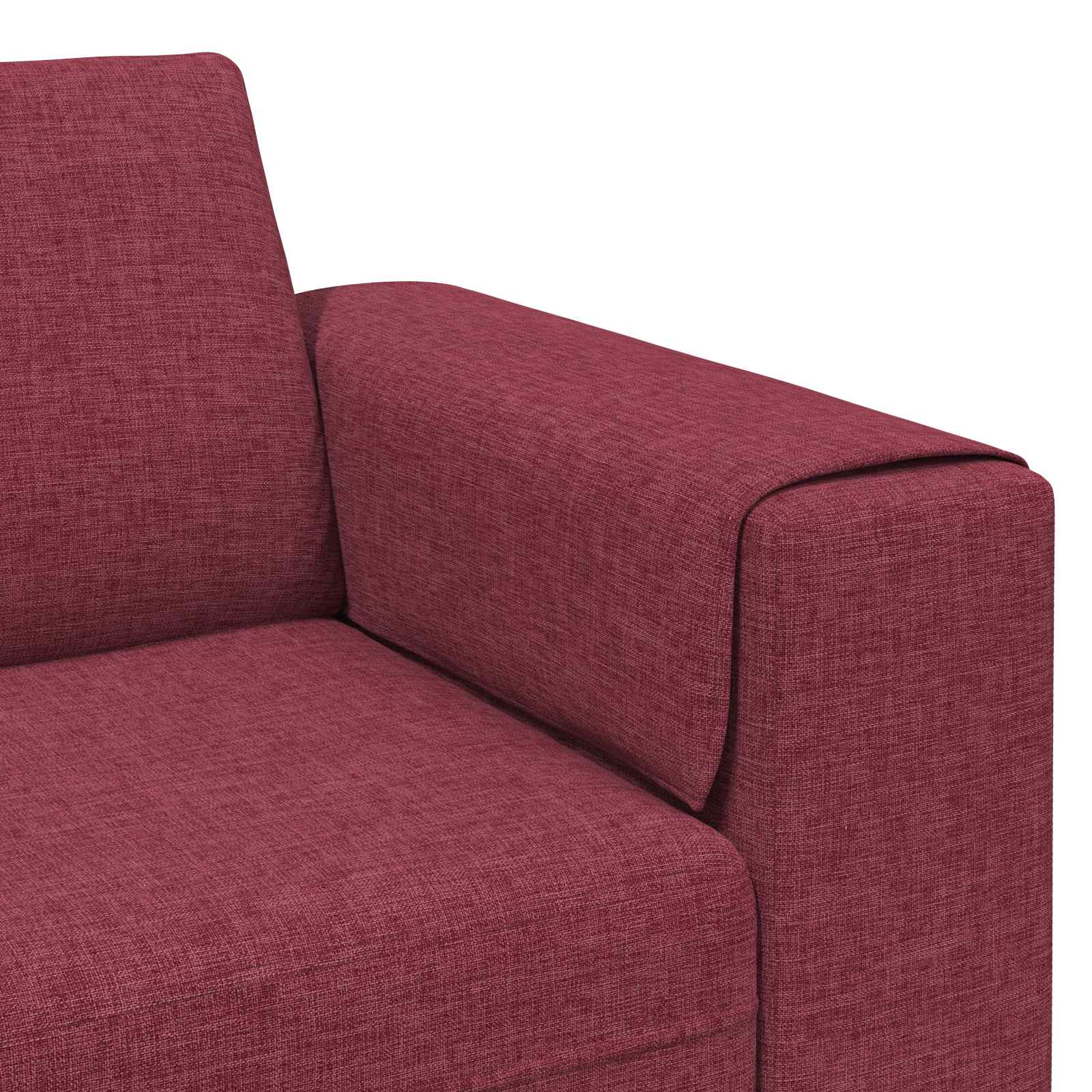 Divano per Soggiorno 3 pcs Rosso Vino 250 x 188 x 76 cm | homemem39