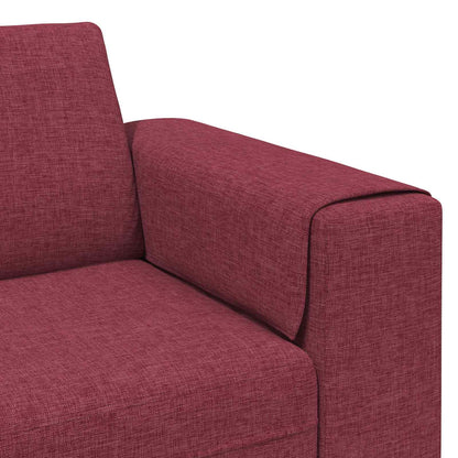 Divano per Soggiorno 3 pcs Rosso Vino 250 x 188 x 76 cm | homemem39