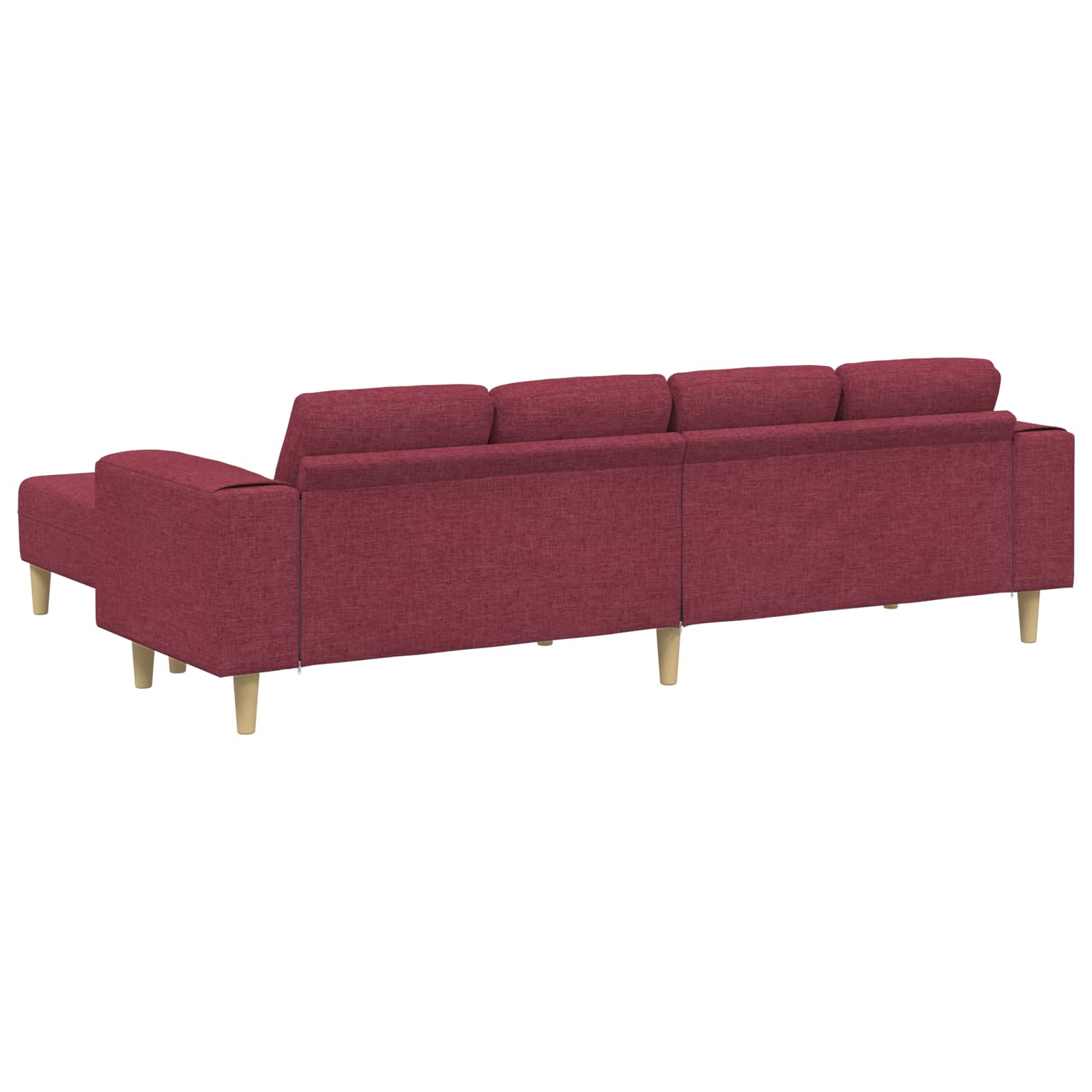Divano per Soggiorno 3 pcs Rosso Vino 250 x 188 x 76 cm | homemem39