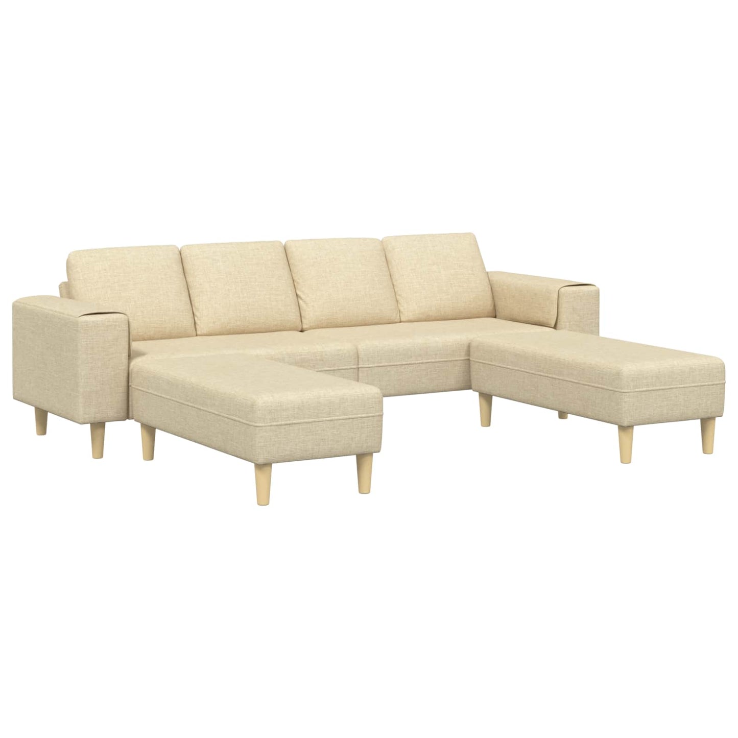 Divano per Soggiorno 3 pcs Crema Poliestere | homemem39