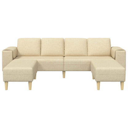 Divano per Soggiorno 3 pcs Crema Poliestere | homemem39