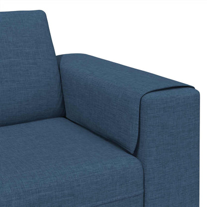 Divano per Soggiorno 3 pcs Blu Poliestere