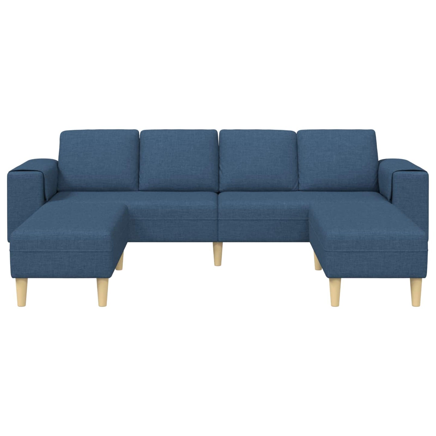 Divano per Soggiorno 3 pcs Blu Poliestere