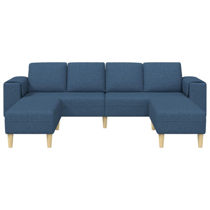 Divano per Soggiorno 3 pcs Blu Poliestere