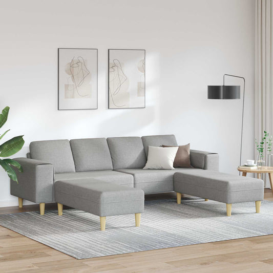 Divano per Soggiorno 3 pcs Grigio Nuvola 250 x 188 x 76 cm | homemem39