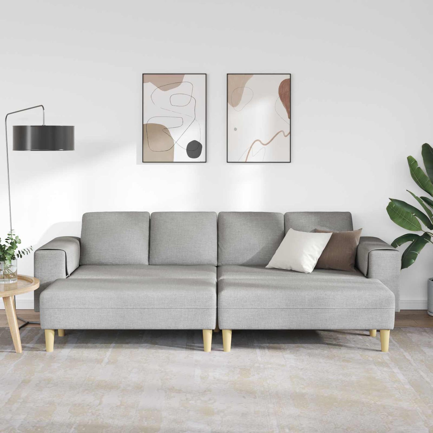 Divano per Soggiorno 3 pcs Grigio Nuvola 250 x 188 x 76 cm | homemem39
