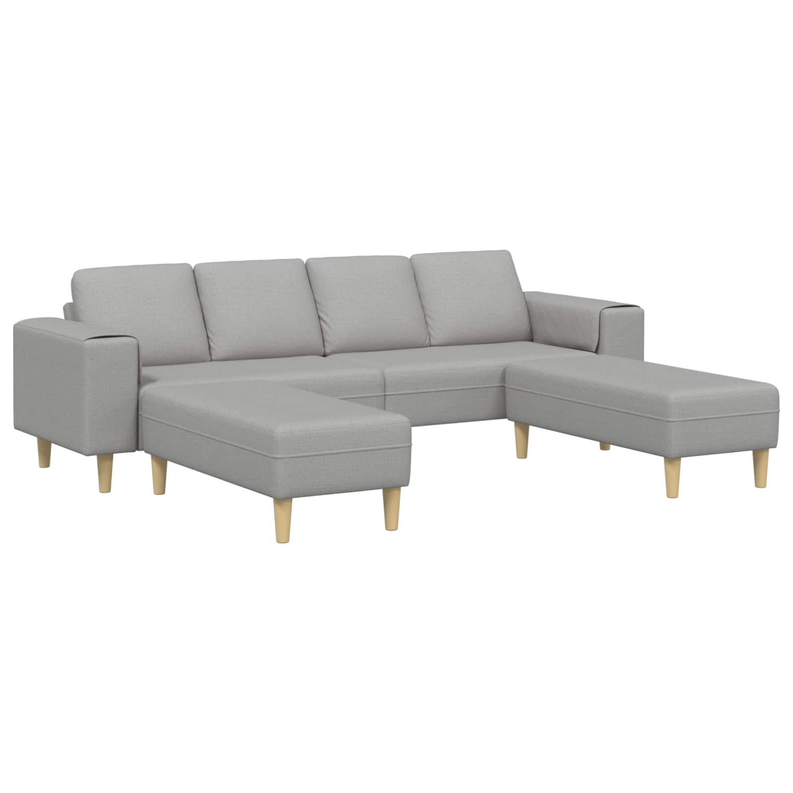Divano per Soggiorno 3 pcs Grigio Nuvola 250 x 188 x 76 cm | homemem39
