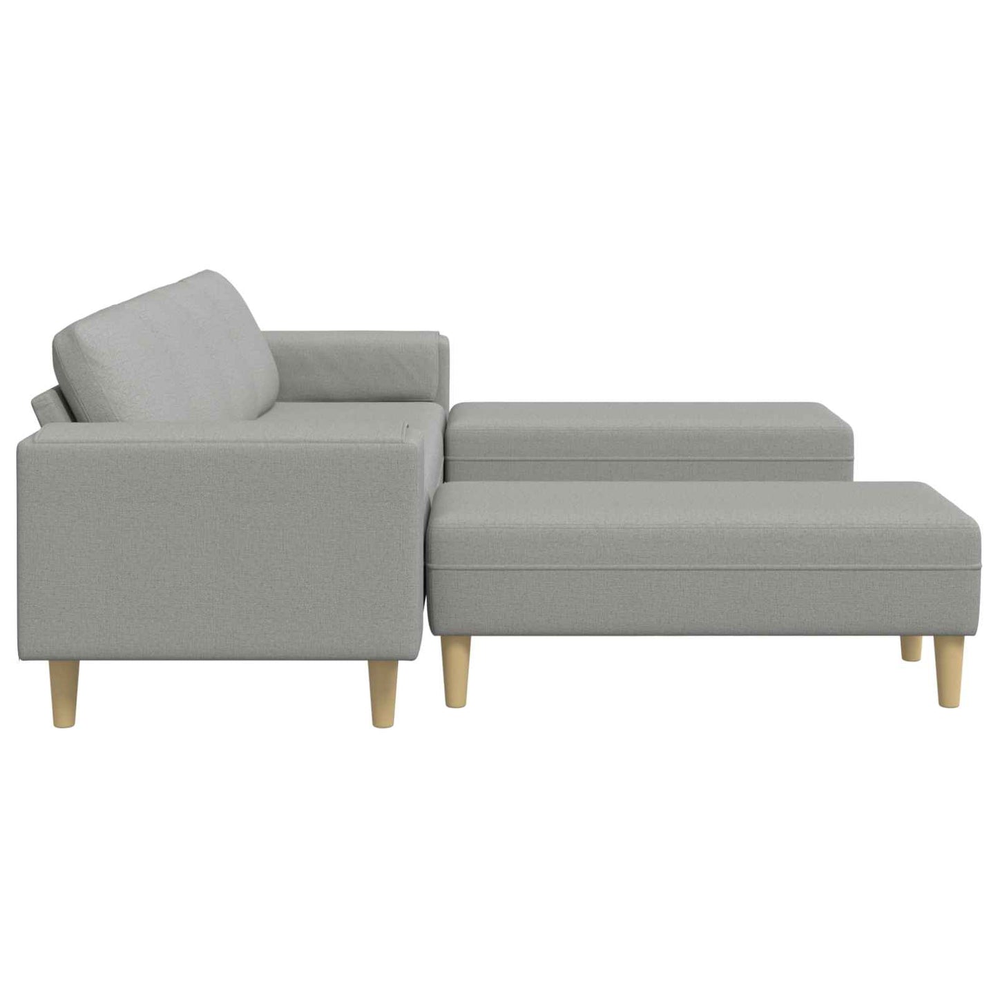 Divano per Soggiorno 3 pcs Grigio Nuvola 250 x 188 x 76 cm | homemem39