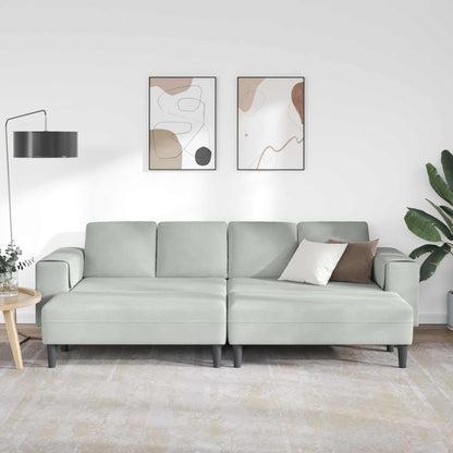 Divano per Soggiorno 3 pcs Grigio chiaro 250 x 188 x 76 cm | homemem39