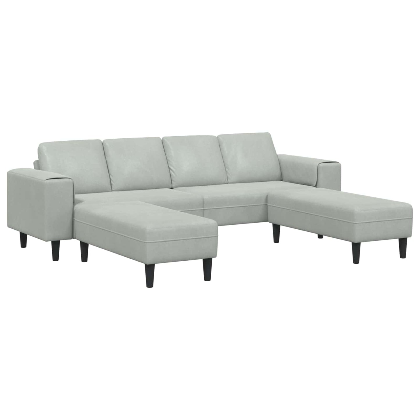 Divano per Soggiorno 3 pcs Grigio chiaro 250 x 188 x 76 cm | homemem39