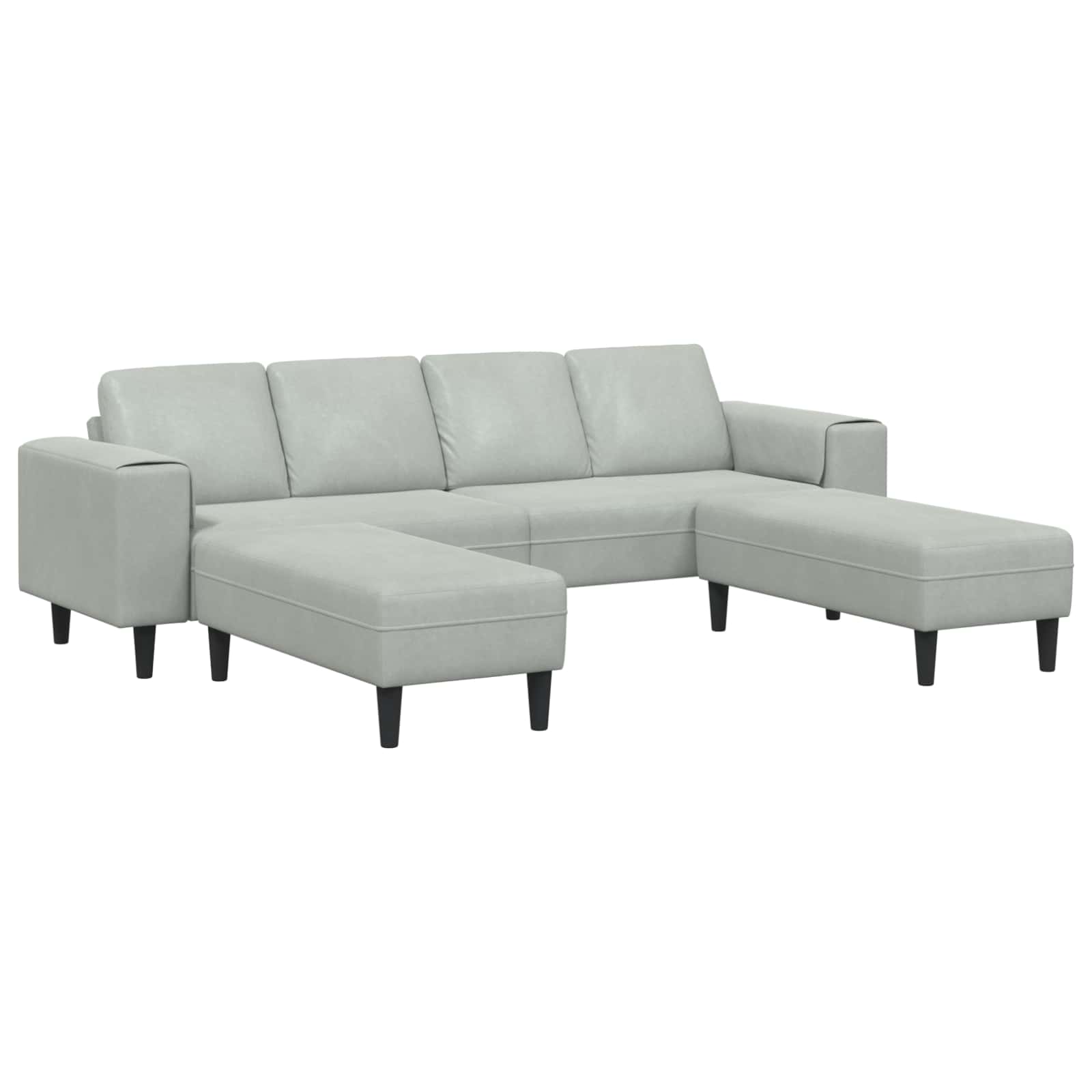 Divano per Soggiorno 3 pcs Grigio chiaro 250 x 188 x 76 cm | homemem39