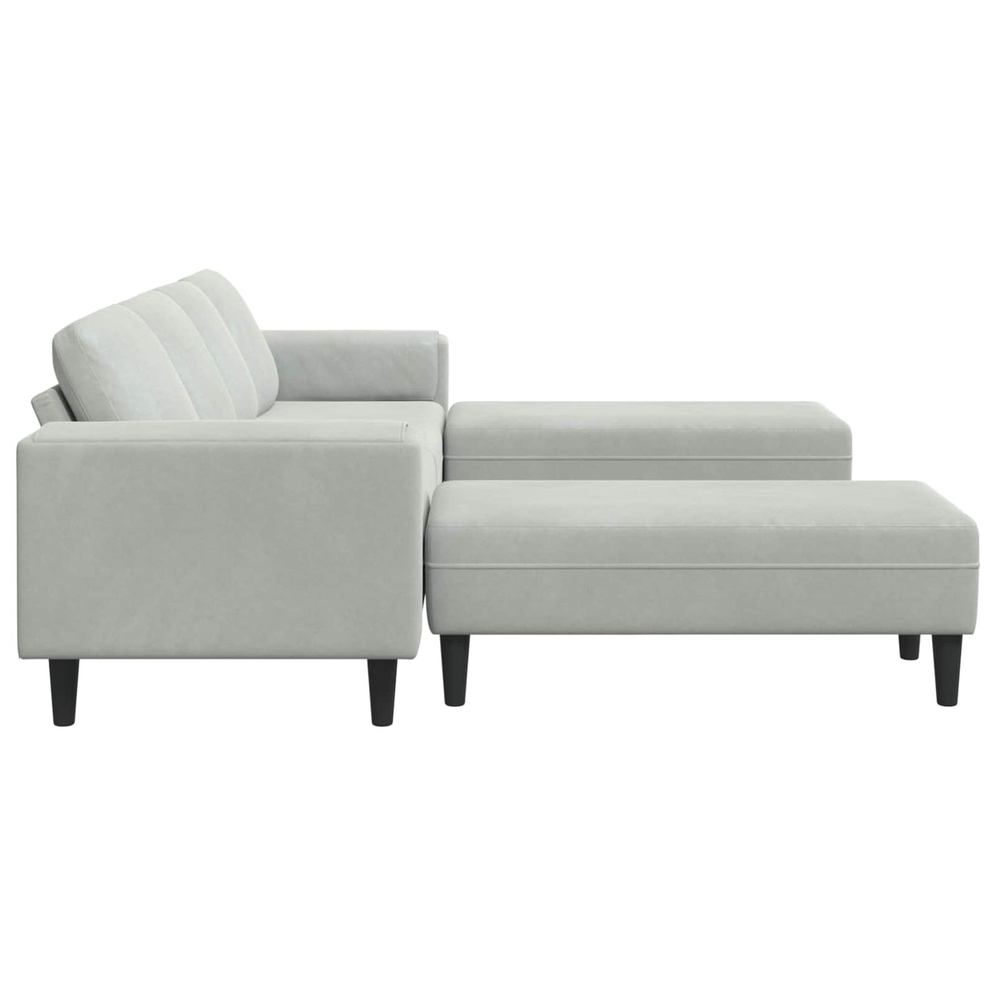 Divano per Soggiorno 3 pcs Grigio chiaro 250 x 188 x 76 cm | homemem39