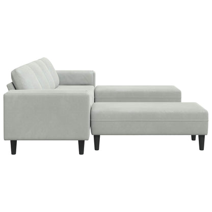 Divano per Soggiorno 3 pcs Grigio chiaro 250 x 188 x 76 cm | homemem39