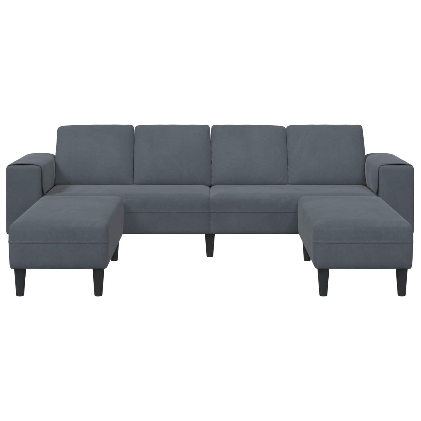 Divano per Soggiorno 3 pcs Grigio scuro 250 x 188 x 76 cm | homemem39