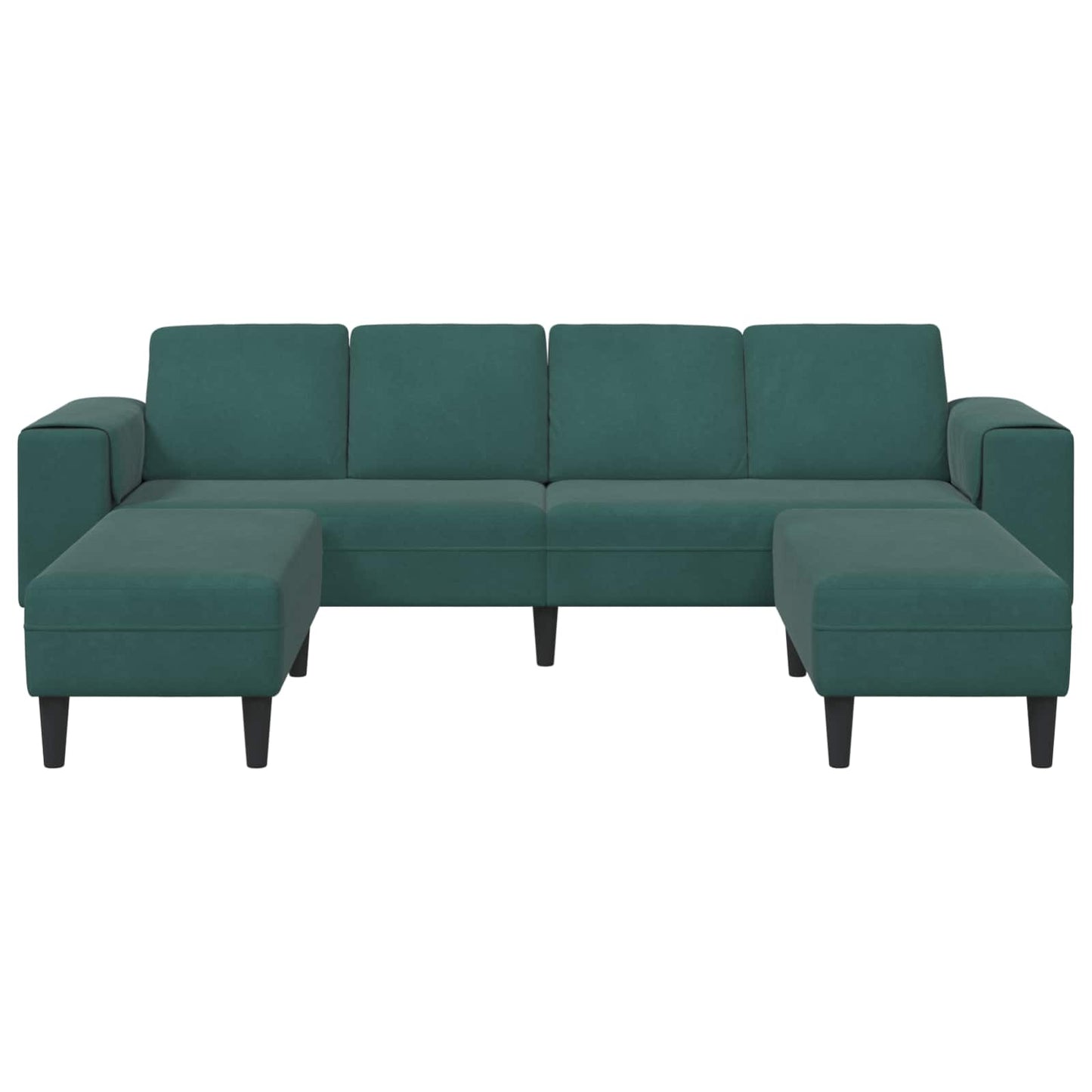 Divano per Soggiorno 3 pcs Verde Scuro 250 x 188 x 76 cm | homemem39