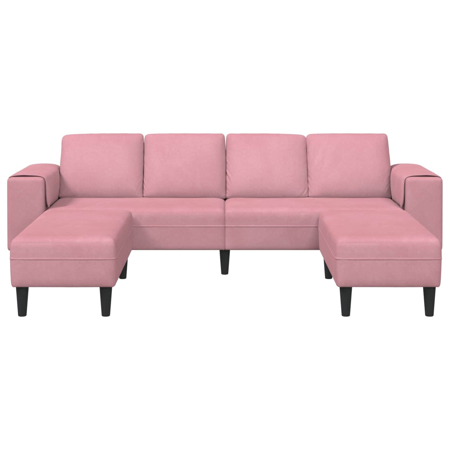 Divano per Soggiorno 3 pcs Rosa 250 x 188 x 76 cm