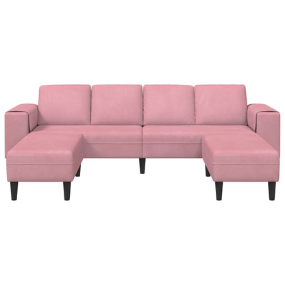 Divano per Soggiorno 3 pcs Rosa 250 x 188 x 76 cm
