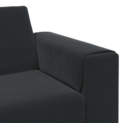 Divano per Soggiorno 3 pcs Nero 250 x 188 x 76 cm | homemem39