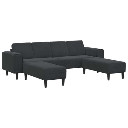 Divano per Soggiorno 3 pcs Nero 250 x 188 x 76 cm | homemem39