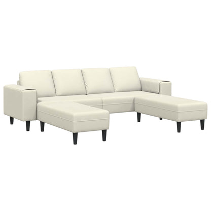 Divano per Soggiorno 3 pcs Crema 250 x 188 x 76 cm | homemem39