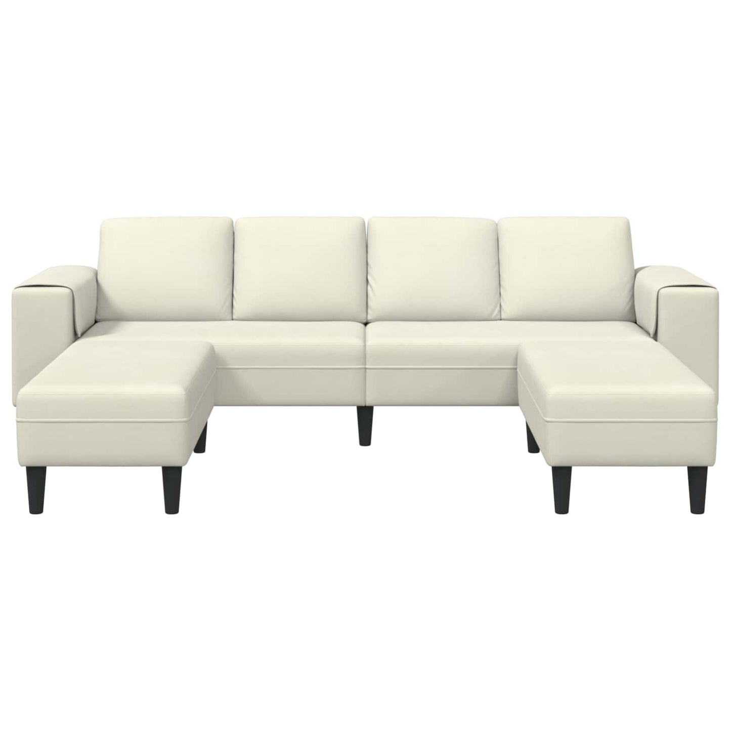 Divano per Soggiorno 3 pcs Crema 250 x 188 x 76 cm | homemem39