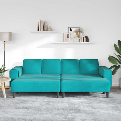 Divano per Soggiorno 3 pcs Turchese 250 x 188 x 76 cm | homemem39