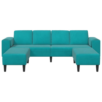 Divano per Soggiorno 3 pcs Turchese 250 x 188 x 76 cm