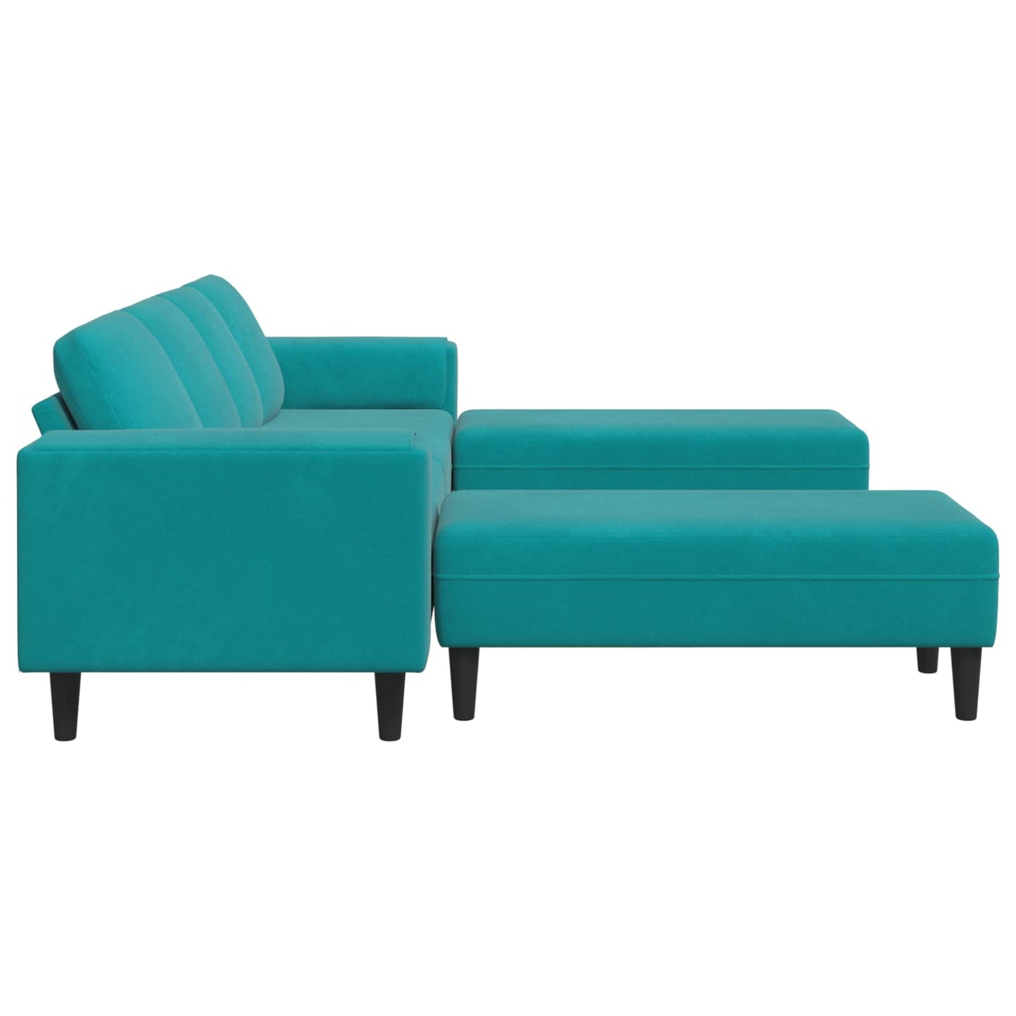 Divano per Soggiorno 3 pcs Turchese 250 x 188 x 76 cm | homemem39