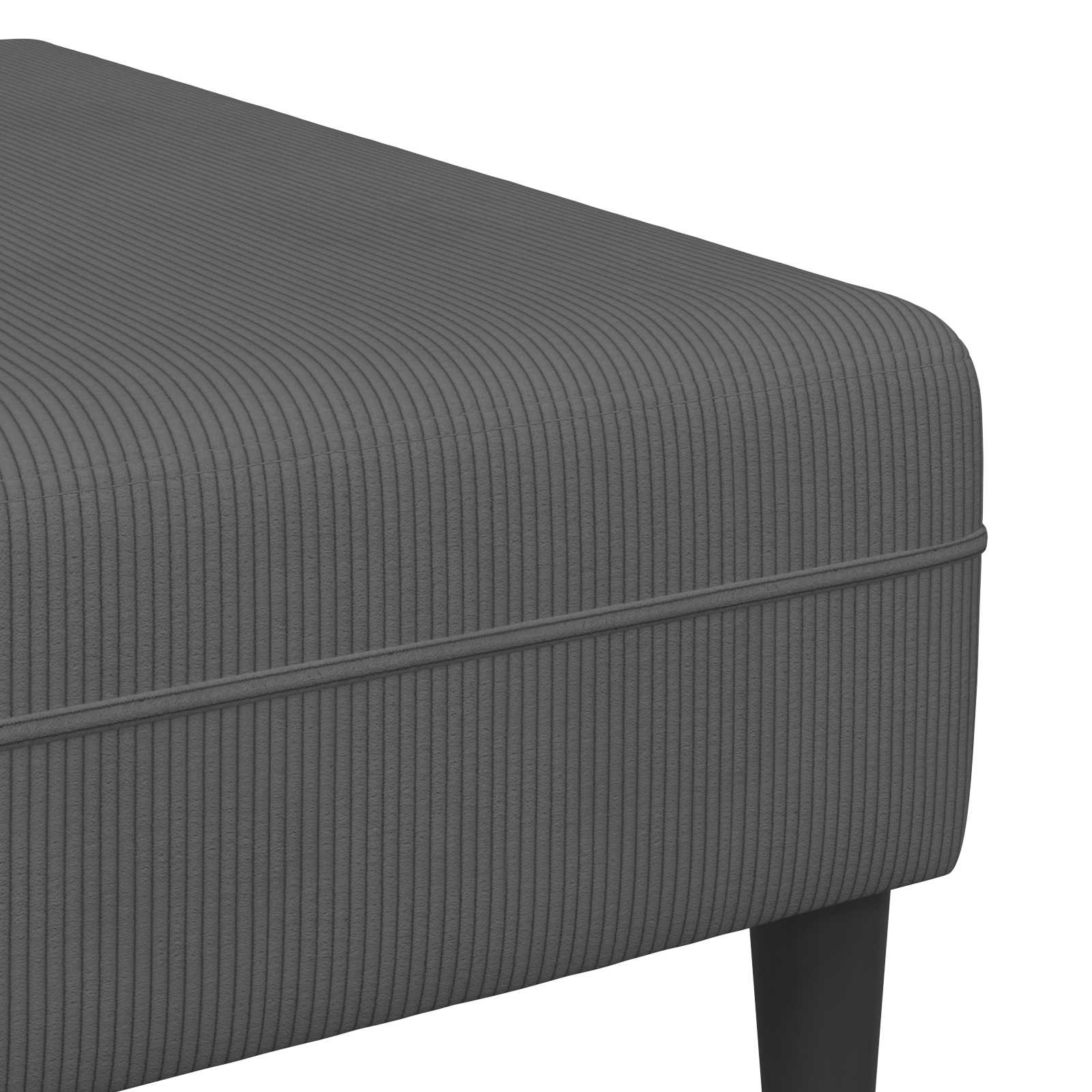 Divano Grigio scuro 250 x 188 x 76 cm Tessuto in Cords | homemem39