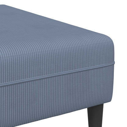 Divano Blu 250 x 188 x 76 cm Tessuto in Cords | homemem39