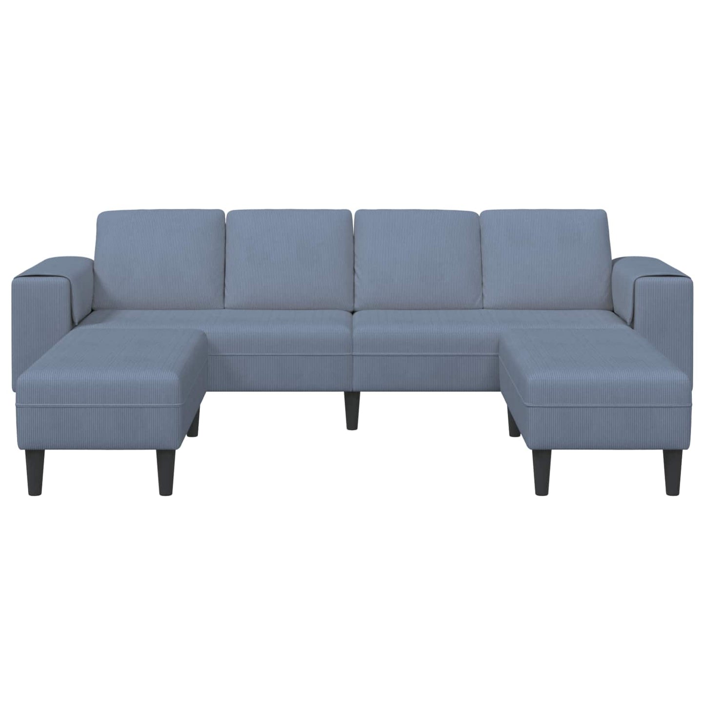 Divano con cuscino Blu 250 x 188 x 76 cm Tessuto in Cords