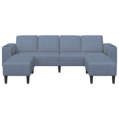 Divano con cuscino Blu 250 x 188 x 76 cm Tessuto in Cords