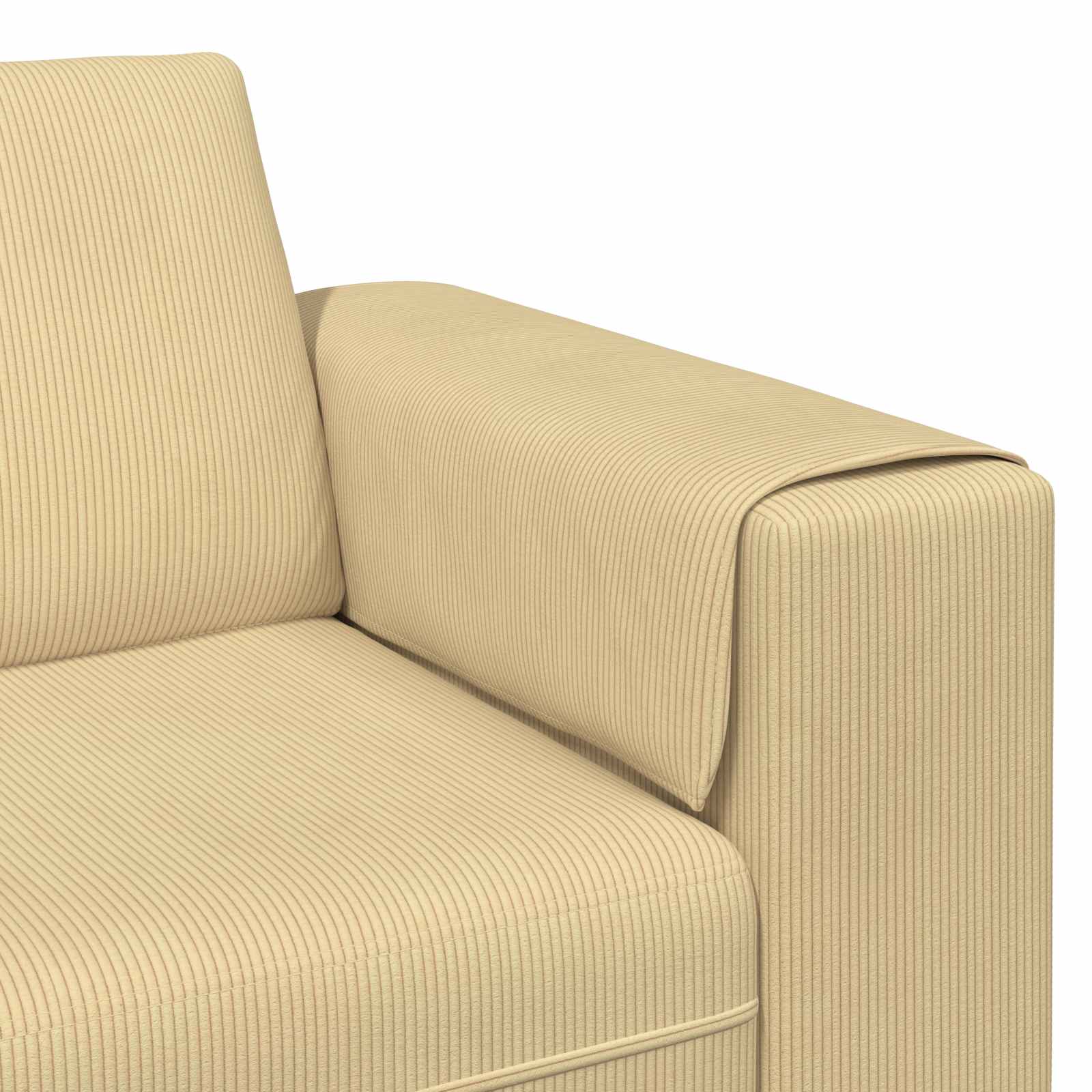 Divano Grigio Verde 250 x 188 x 76 cm Tessuto in Cords | homemem39