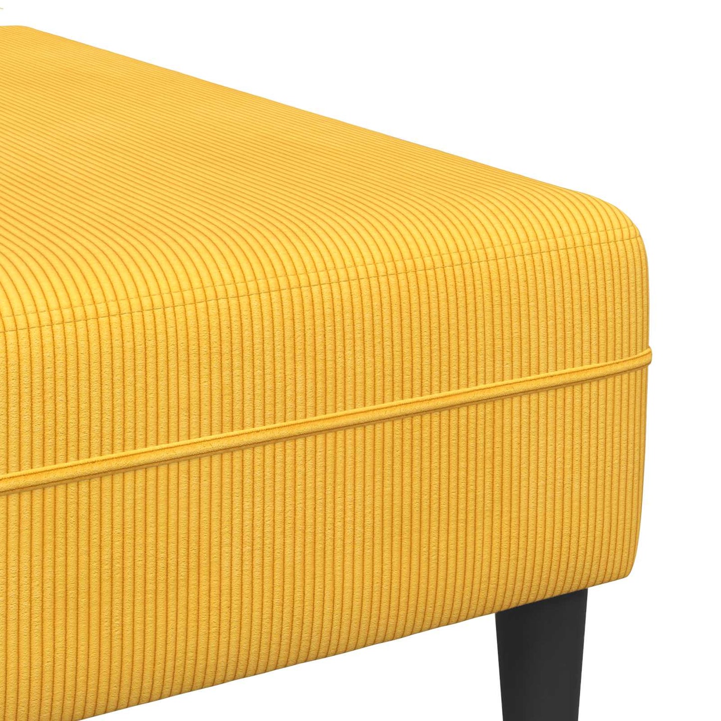 Divano Giallo Chiaro 250 x 188 x 76 cm Tessuto in Cords | homemem39