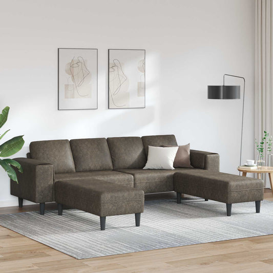 Divano per Soggiorno 3 pcs Grigio scuro | homemem39