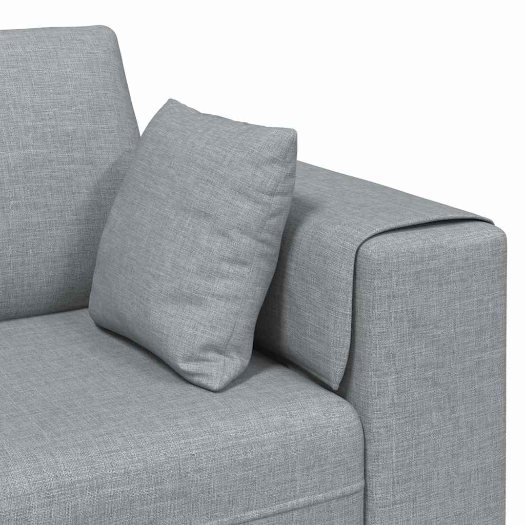 Divano con cuscino Grigio chiaro 250 x 77 x 76 cm Tessuto | homemem39