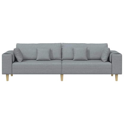 Divano con cuscino Grigio chiaro 250 x 77 x 76 cm Tessuto | homemem39