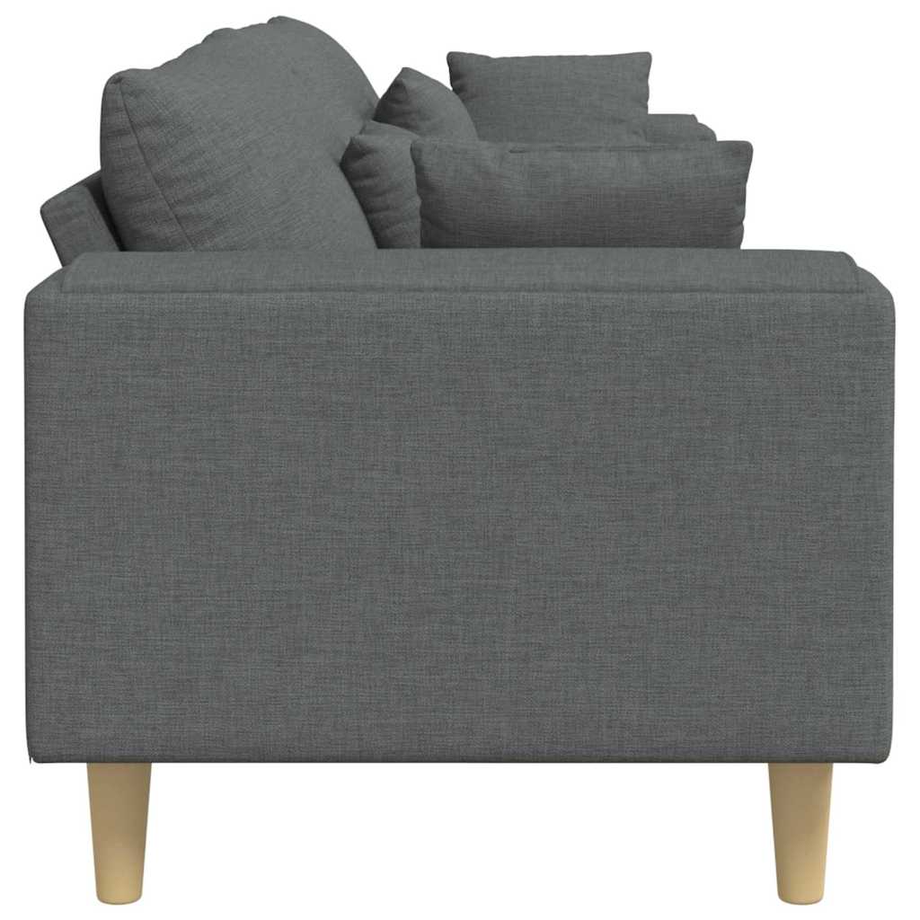 Divano in tessuto con cuscino Grigio scuro 208 cm Tessuto - homemem39