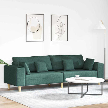Divano con cuscino Verde Scuro 250 x 77 x 76 cm Tessuto | homemem39